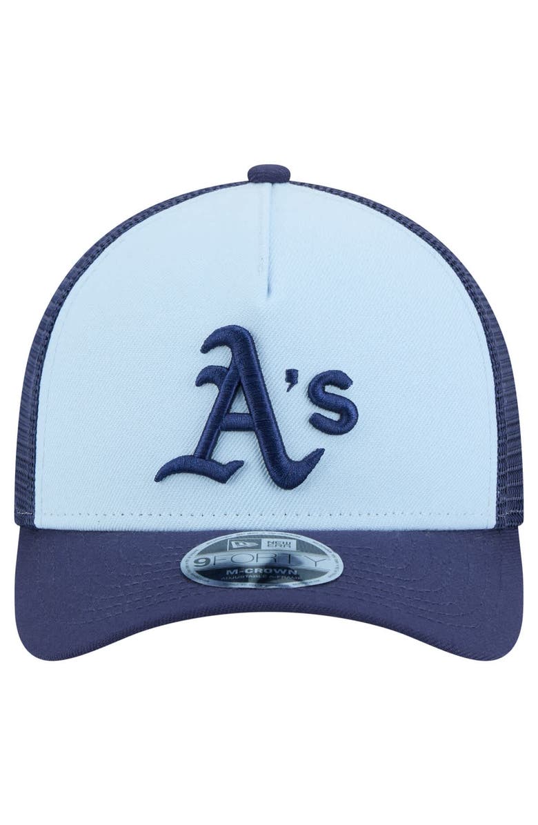 New Era Men's New Era Light Blue/Navy Athletics 2-Tone Color Pack 9FORTY Adjustable Trucker Hat, Alternate, color, Light Blue