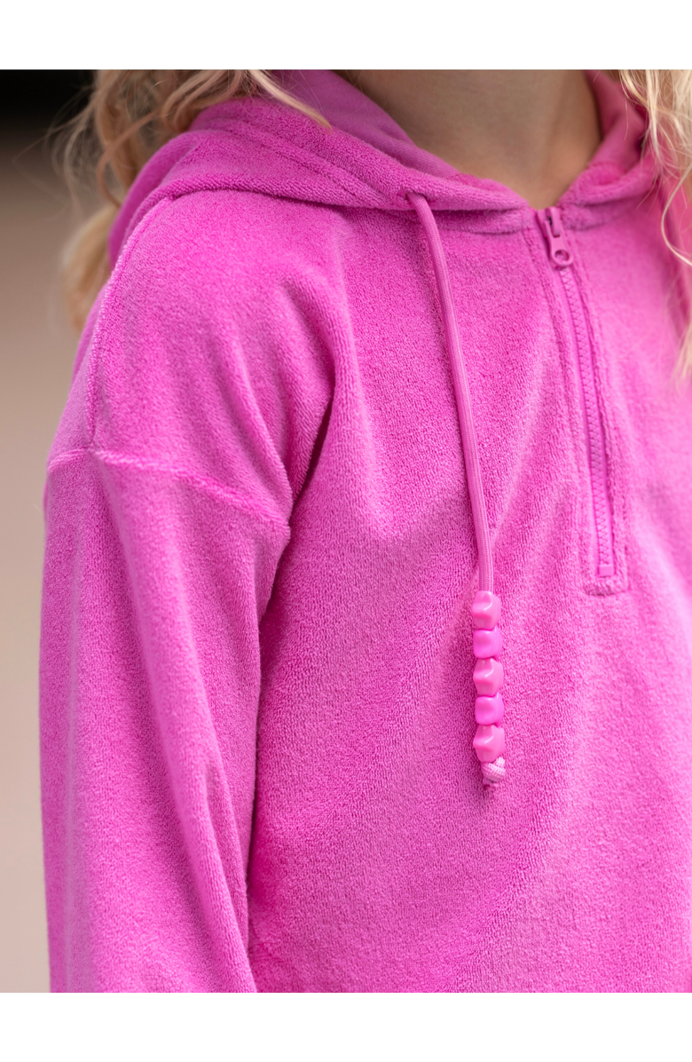 Mia Belle Girls Sweet Sorbet Ruffle Terry Hoodie and Ruffle Skirt Set, Alternate, color, Pink