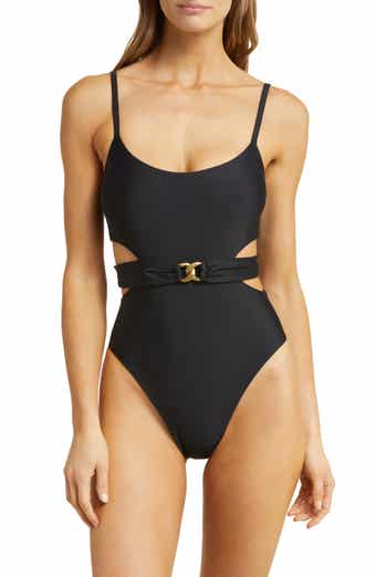 Vitamin A® Luxe Link Belted One-Piece Swimsuit