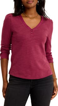 Tommy Bahama Ashby Stretch Cotton Slub Henley Top