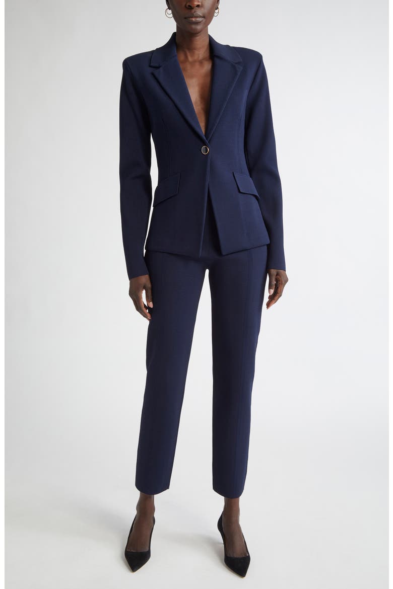 Harper One-Button Knit Jacket, Alternate, color, NAVY