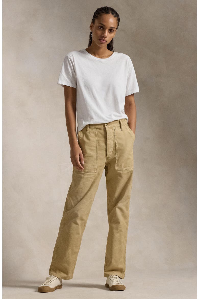 Ricky Cotton Sateen Utility Pants, Alternate, color, KHAKI