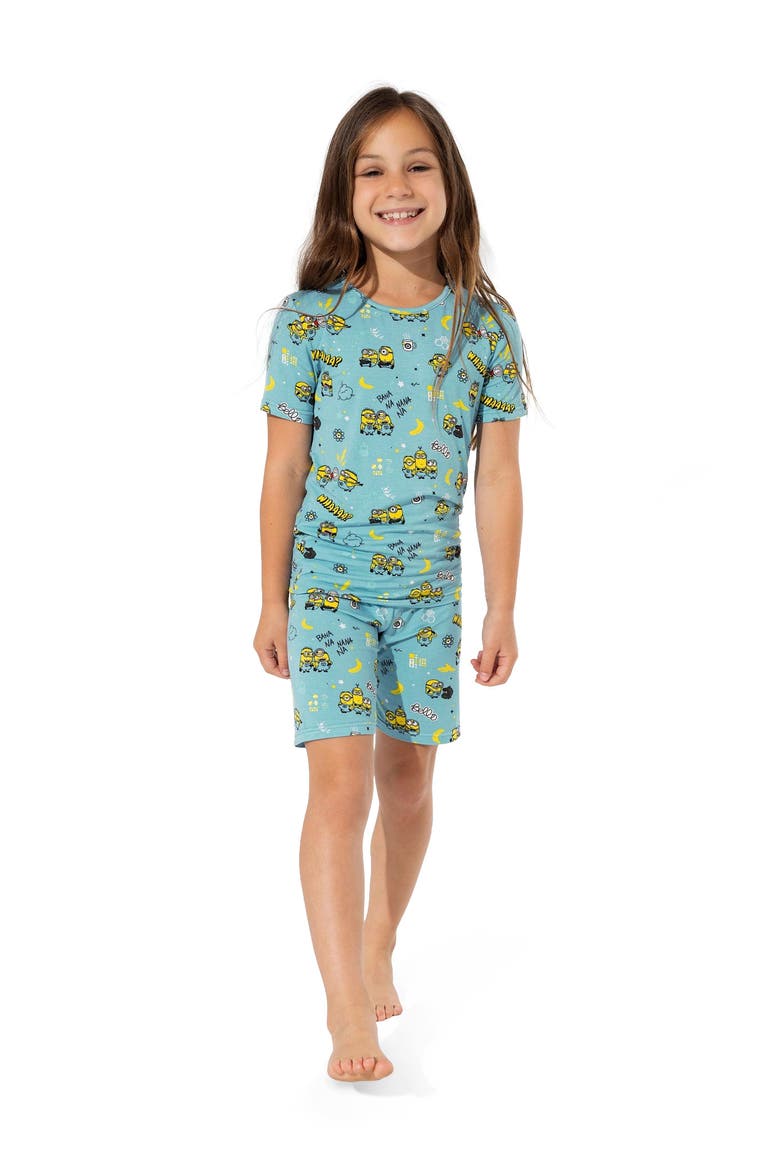 Minions Banana Kids 2-Piece Short Sleeve & Shorts Pajama Set, Alternate, color, Minions Banana
