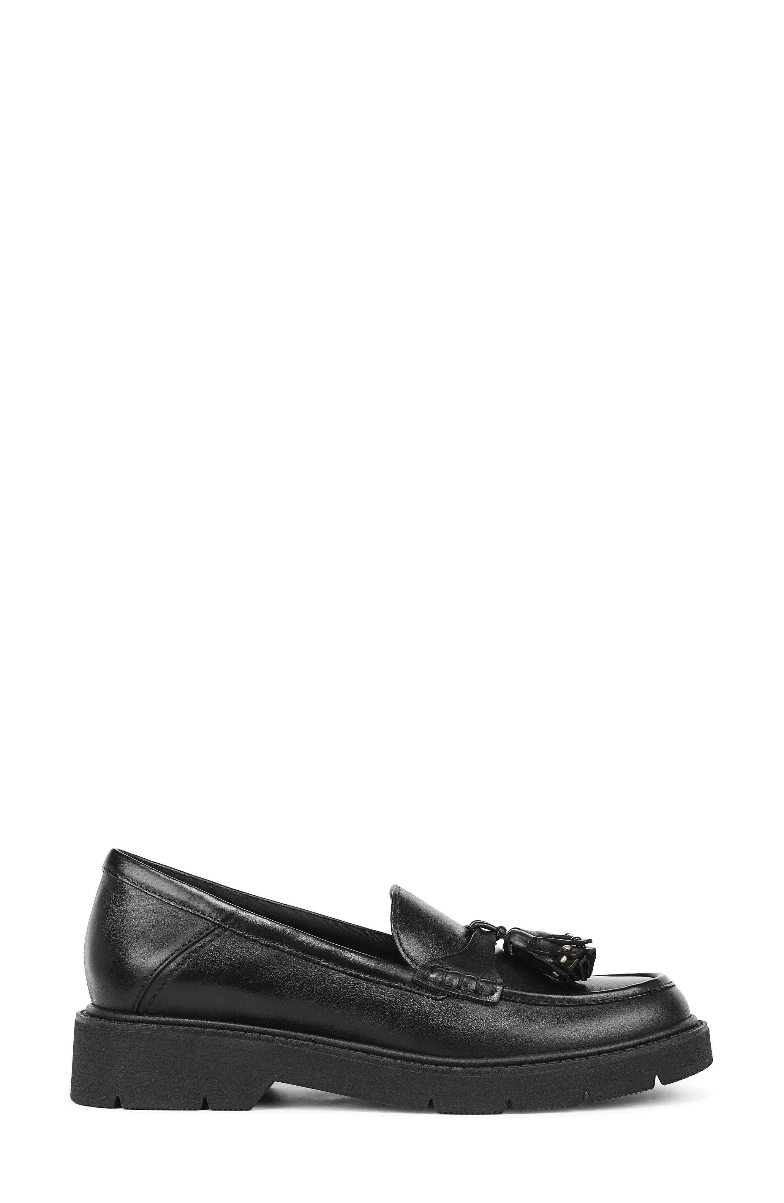 Taya Tassel Loafer, Alternate, color, BLACK GLOSSY LEATHER
