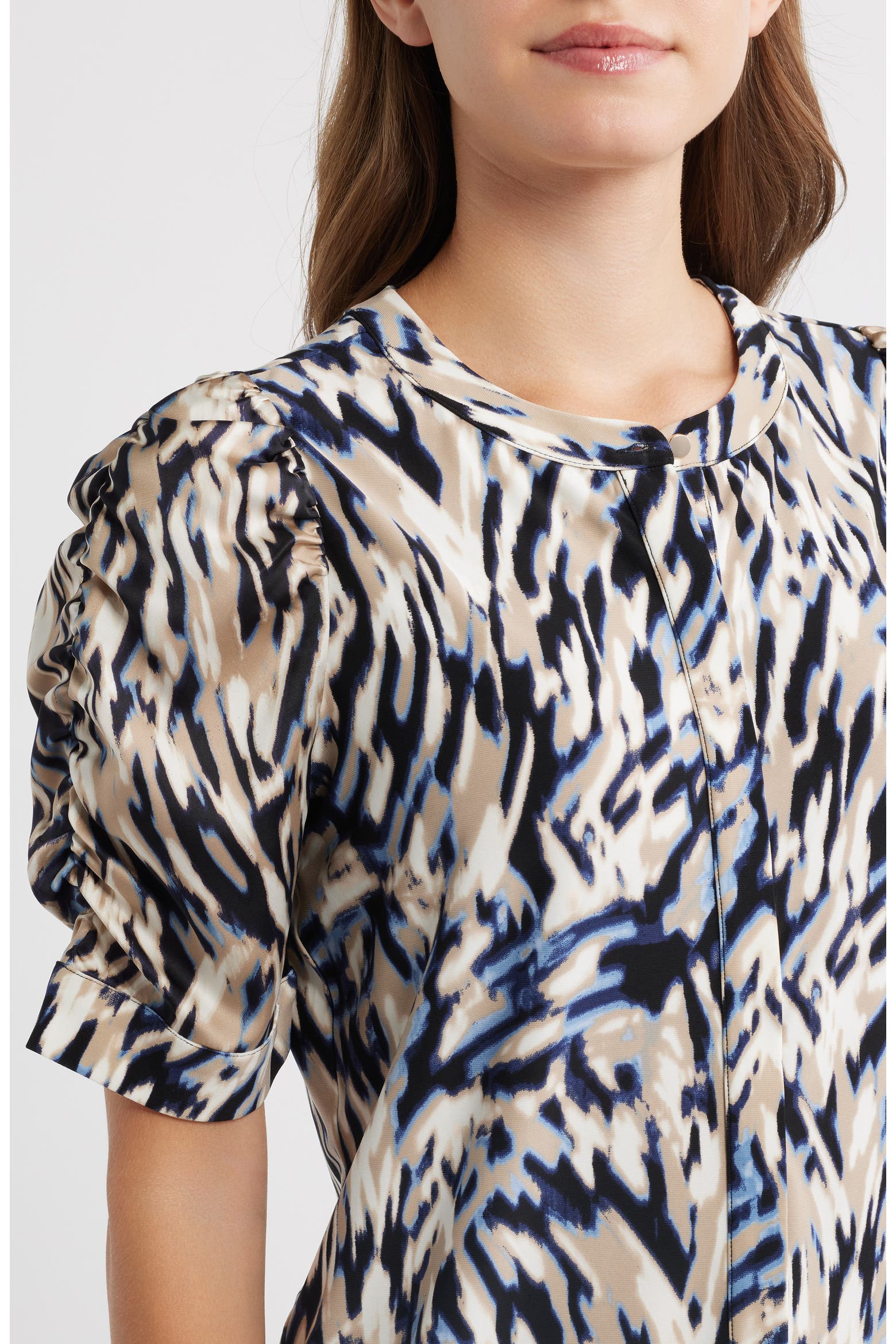 Puff Ptrinting Anne Klein Print Puff Sleeve Jersey Top (Women) | Nordstrom