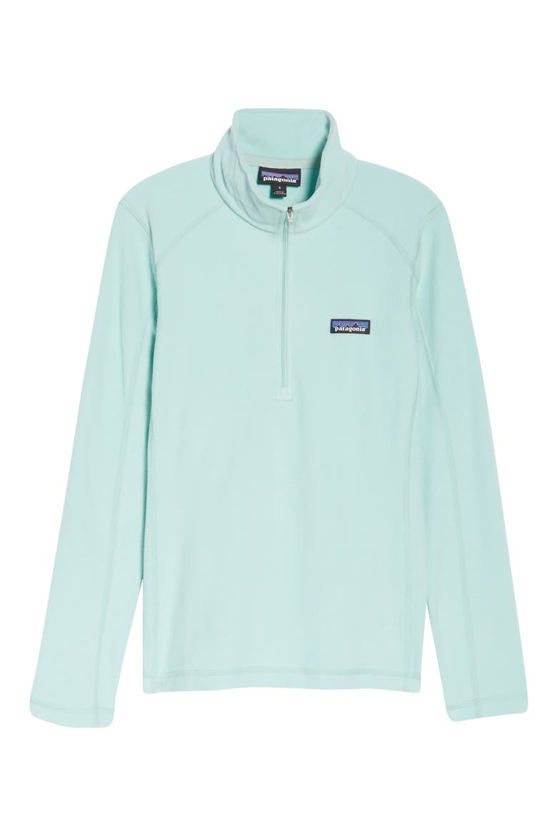 Micro D® Quarter-Zip Fleece Pullover, Alternate, color, GYPSUM GREEN