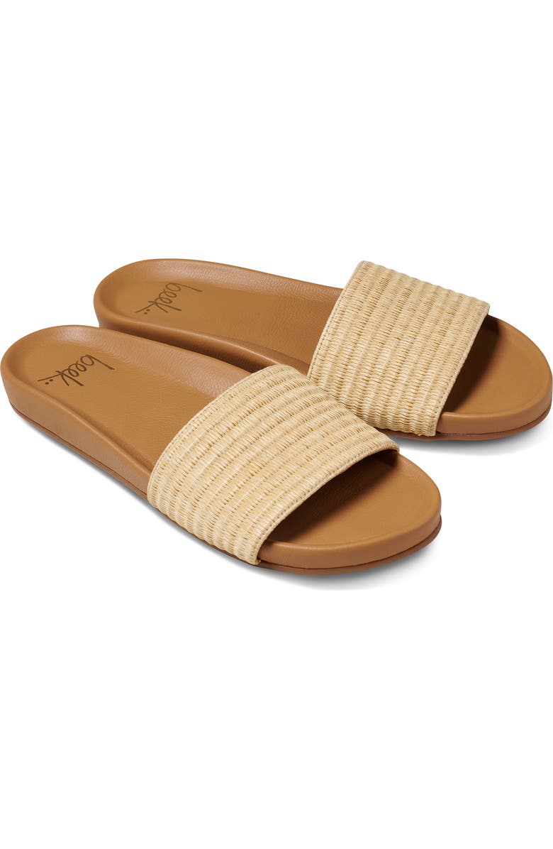 Beek Gallito Raffia Slide Sandal, Main, color, Honey