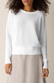 Eileen Fisher Crewneck Organic Linen & Organic Cotton Sweater