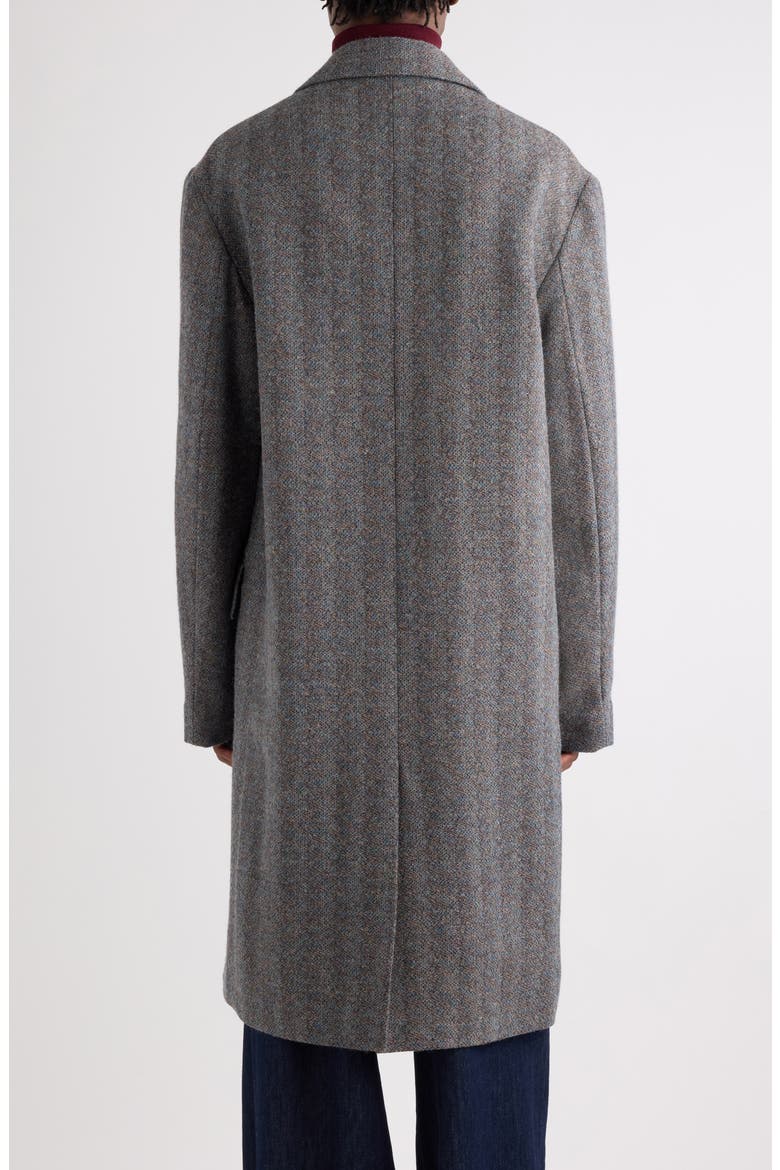 Rustic Wool Coat, Alternate, color, TURQUOISE