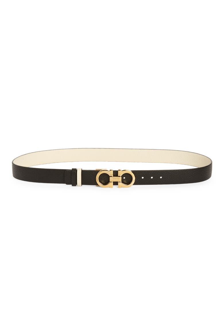 Mediterraneo Reversible Leather Belt, Alternate, color, MASCARPONE / NERO