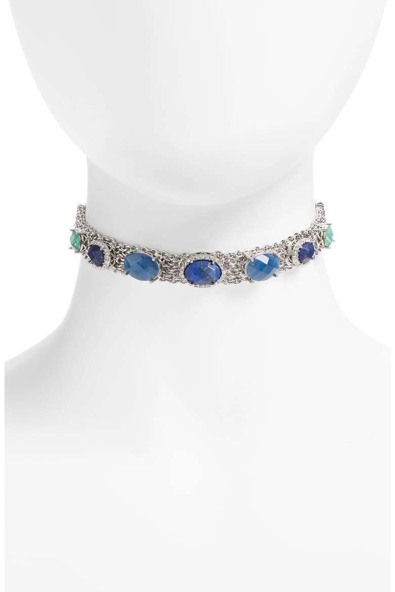 Wanderlust 4-Way Convertible Necklace, Main, color, GOLD/ BLUE MULTI