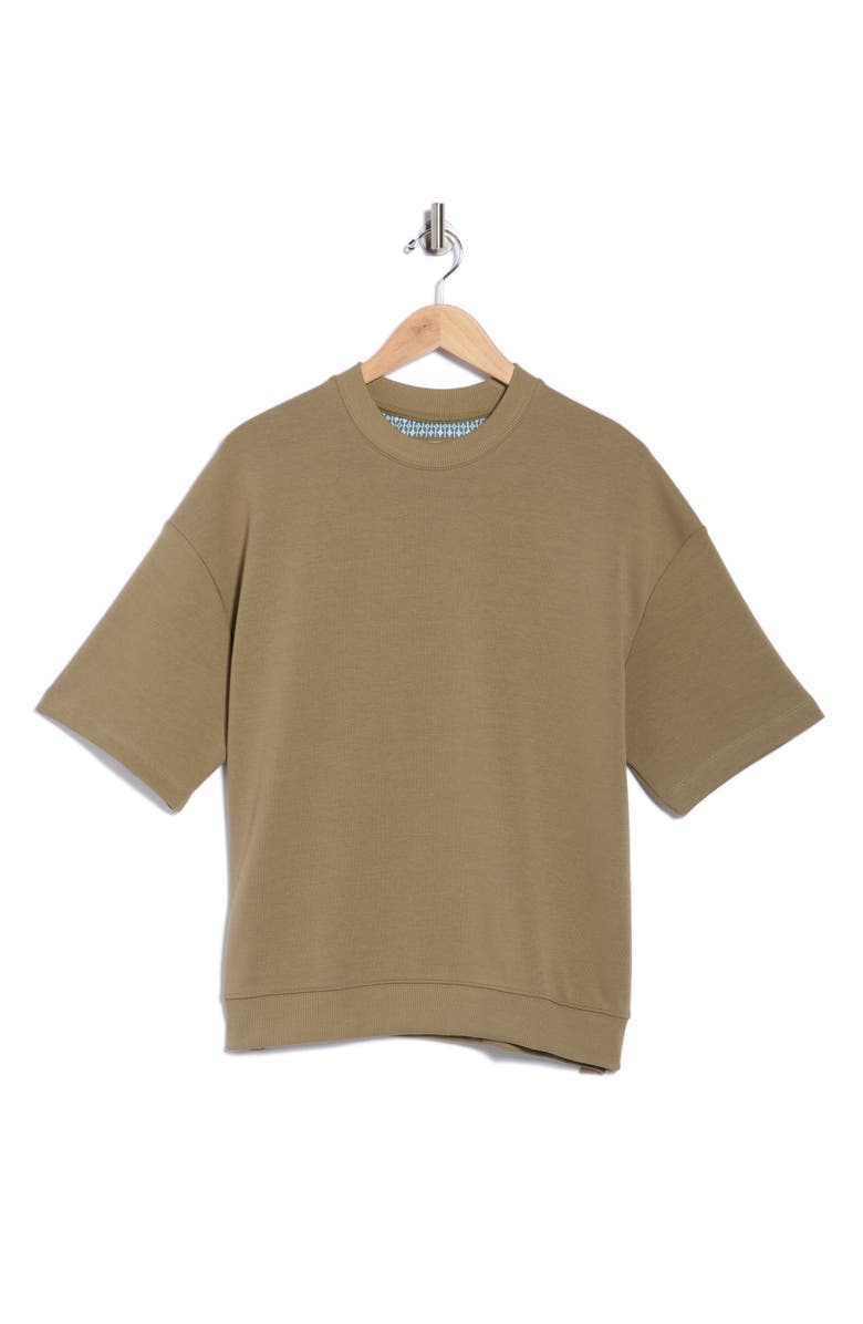 DENIM AND FLOWER Coord Short Sleeve T-Shirt, Alternate, color, Mid Green