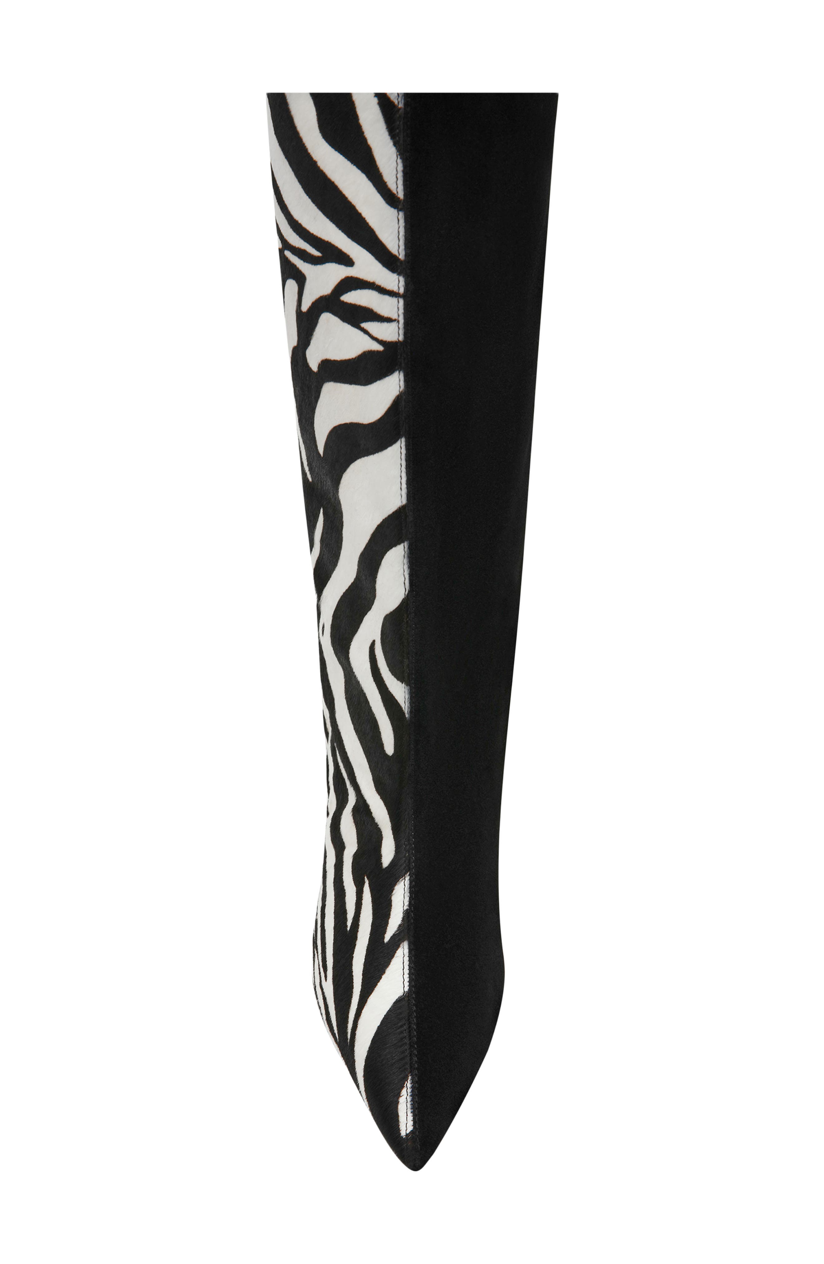 Lysara Knee High Boot, Alternate, color, ZEBRA MULT