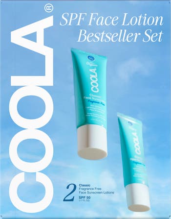 Suncare Fragrance Free Classic Face Organic Sunscreen Lotion SPF 50 Duo $64 Value