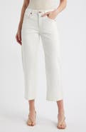 CITY BLUES Embroidered Straight Leg Crop Jeans