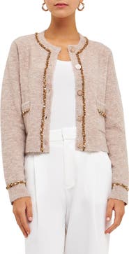 Endless Rose Sequin Trim Cardigan