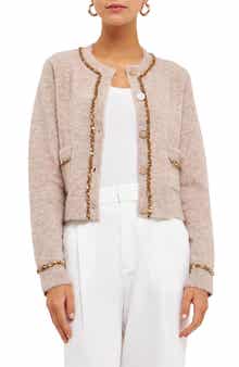 Sequin Trim Cardigan