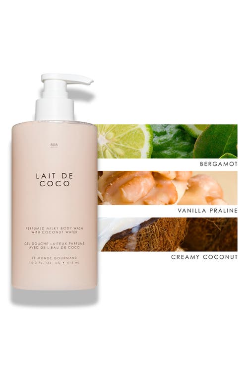 Le Monde Gourmand Lait De Coco Perfumed Milky Body Wash In Transparent