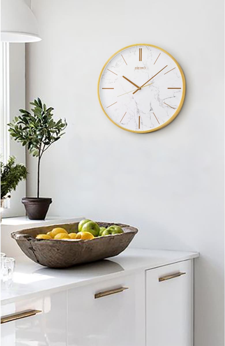 Seiko Carrara Wall Clock, Alternate, color, Gold