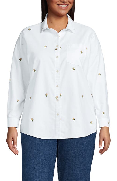 Lands' End Oxford Shirt In White