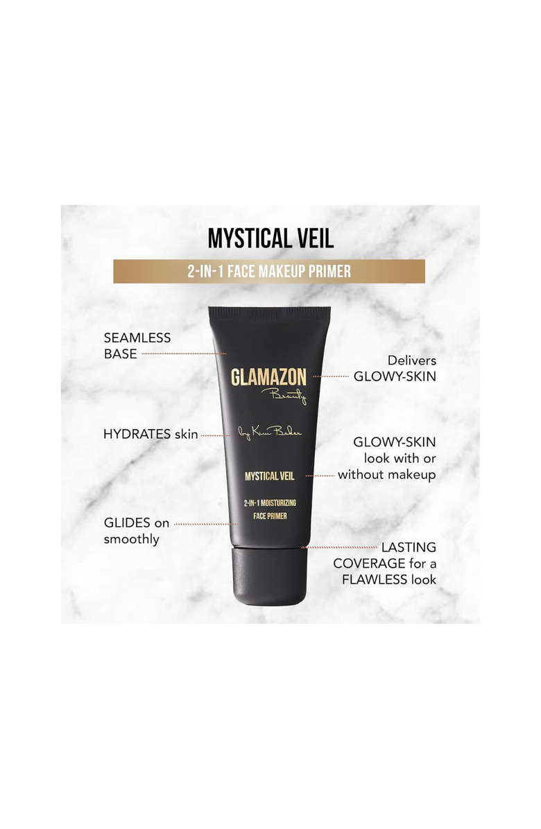 Glamazon Beauty 2-In-1 Mystical Veil Face Primer, Alternate, color, Clear