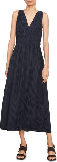 V neck 3/4 sleeve double layer dress