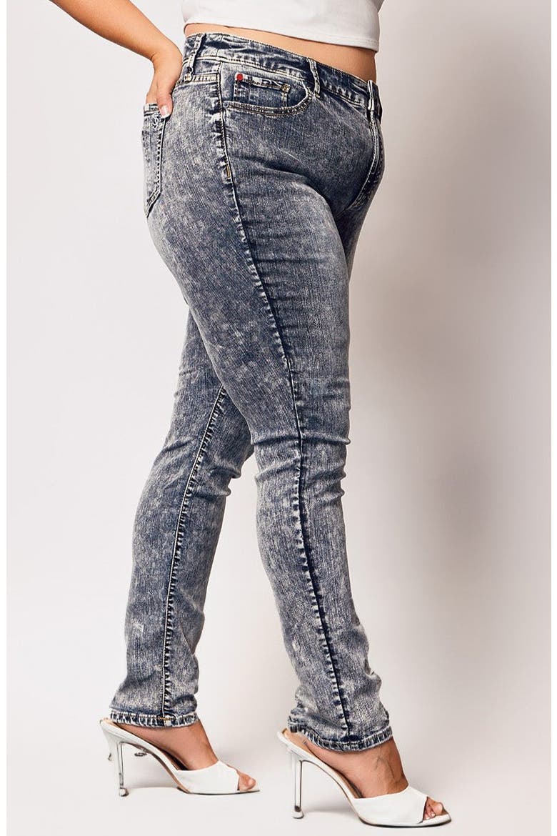 Acid Wash High Waist Skinny Jeans, Alternate, color, HADLEY