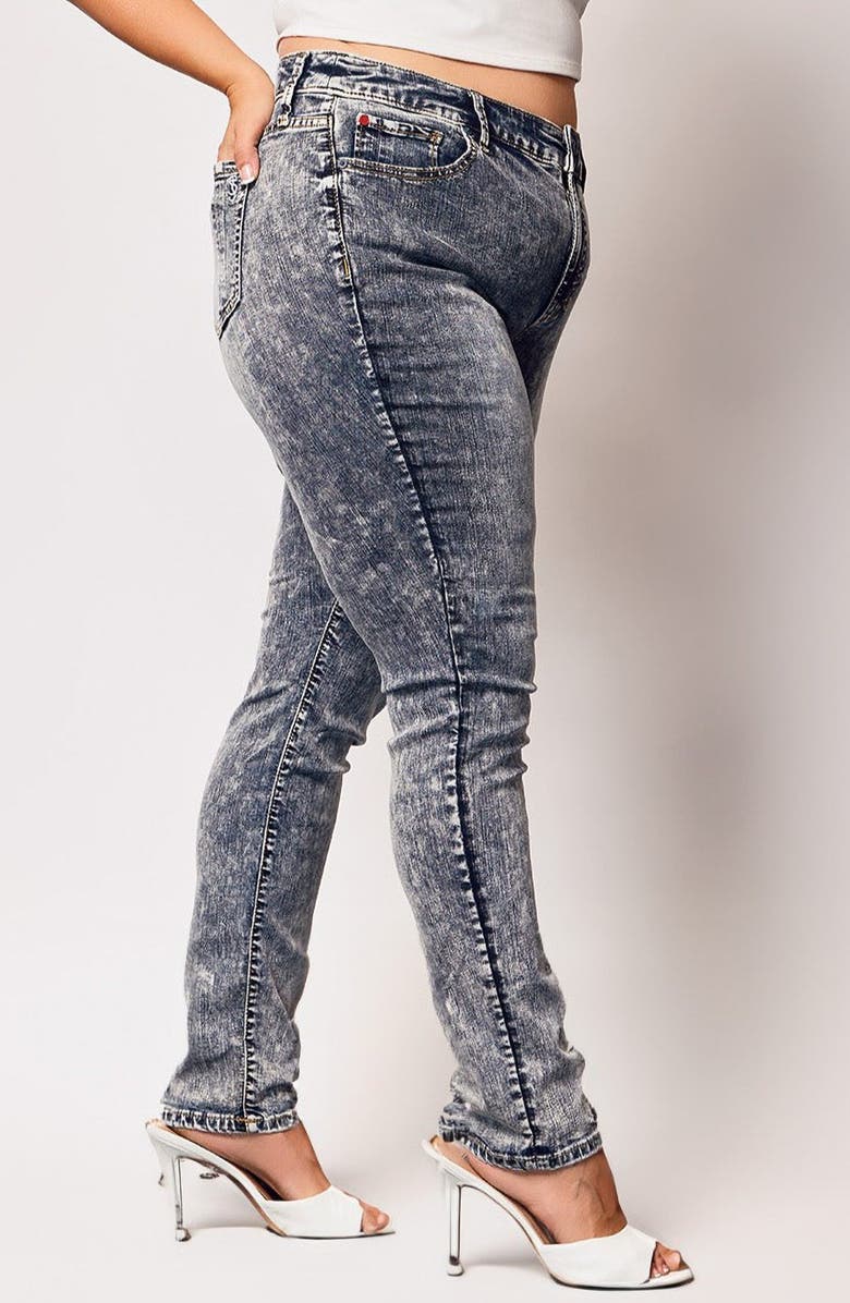 SLINK Jeans Acid Wash High Waist Skinny Jeans, Alternate, color, Hadley