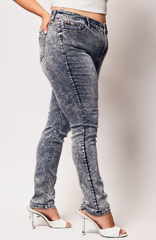 Slink Jeans Acid Wash High Waist Skinny Jeans In Gray