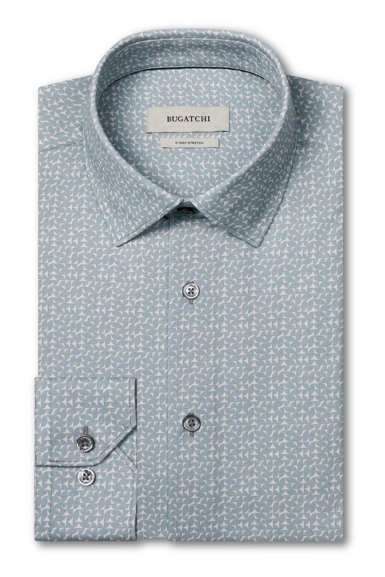James OoohCotton Geometric Long Sleeve Button Up Shirt, Alternate, color, AVOCADO