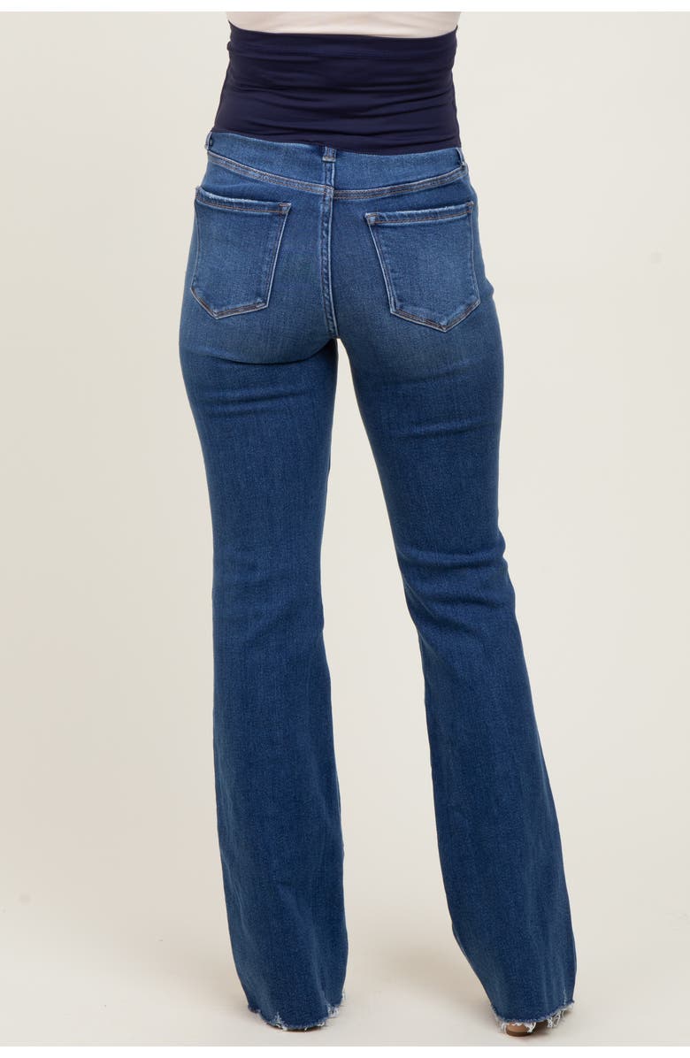 PinkBlush High Rise Raw Hem Bootcut Maternity Jeans, Alternate, color, Navy Blue