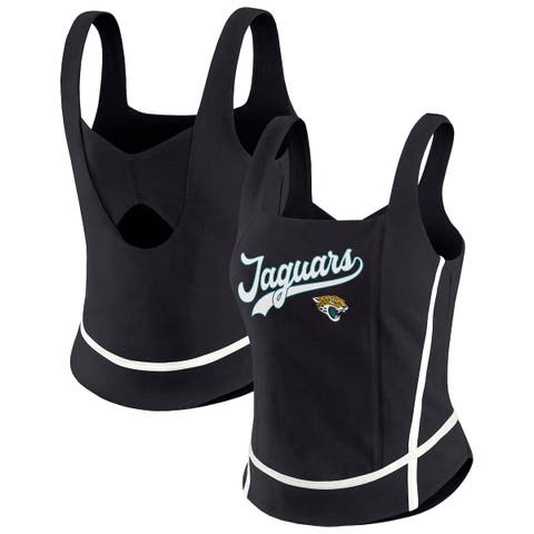Women's WEAR by Erin Andrews Black Jacksonville Jaguars Square Neck Tank Top