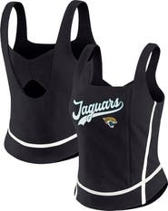 WEAR by Erin Andrews Women's WEAR by Erin Andrews Black Jacksonville Jaguars Square Neck Tank Top