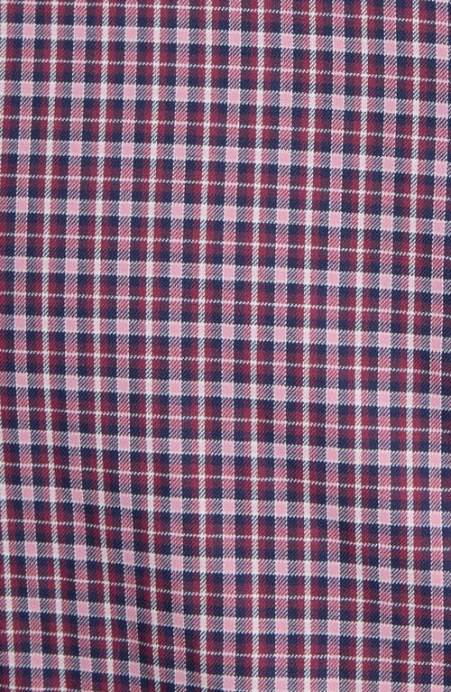 Untuckit Delune Check Performance Button-up Shirt In Purple
