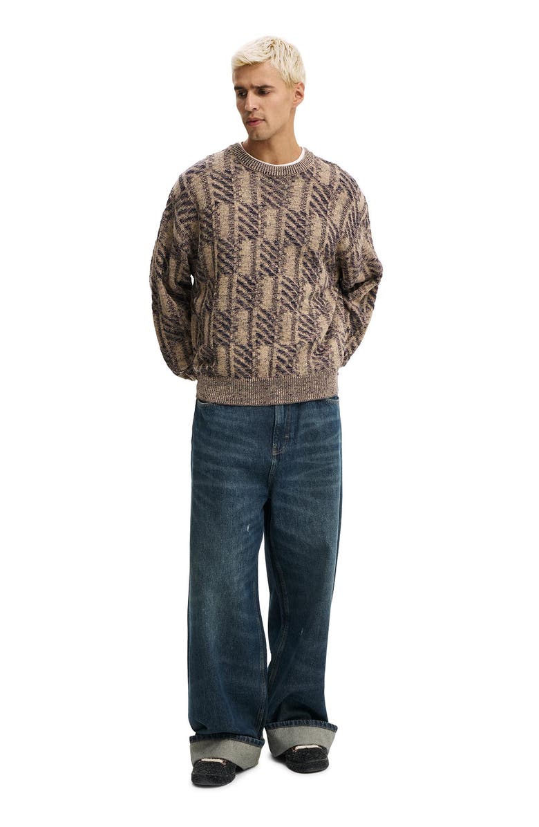 Cotton On Men's Garage Knit, Alternate, color, Choc Pattern