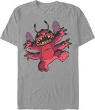Lilo & Stitch Men's Mischievous Pose Short Sleeve Graphic T-Shirt
