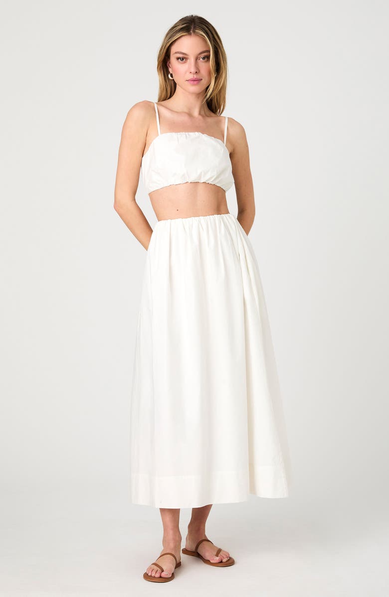French Connection Nomi Cotton Maxi Skirt, Alternate, color, Summer White