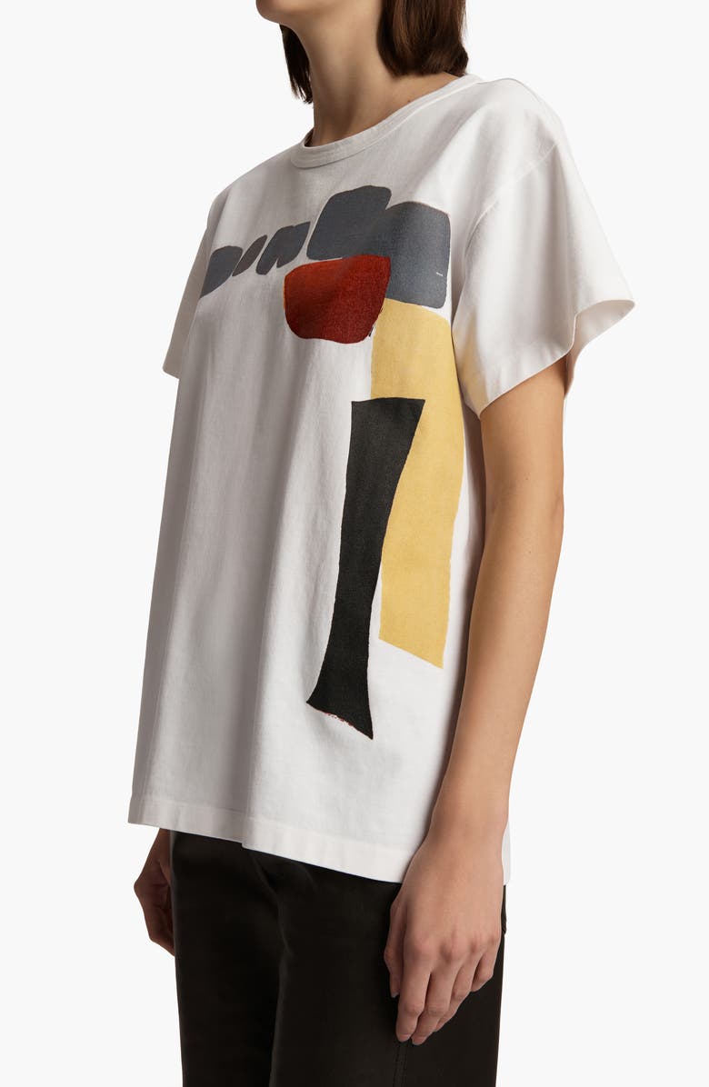 Khaite Maeve Cotton Jersey Graphic T-Shirt, Alternate, color, White Multi
