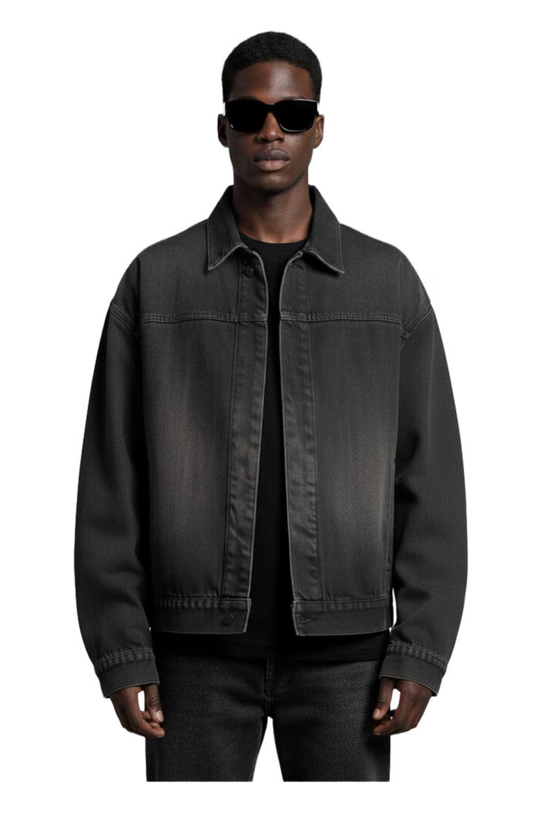 Gradient Denim Jacket, Main, color, Black