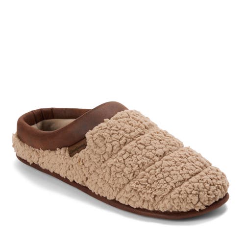 Dearfoams Asher Marled Knit Clog Slipper In Brown