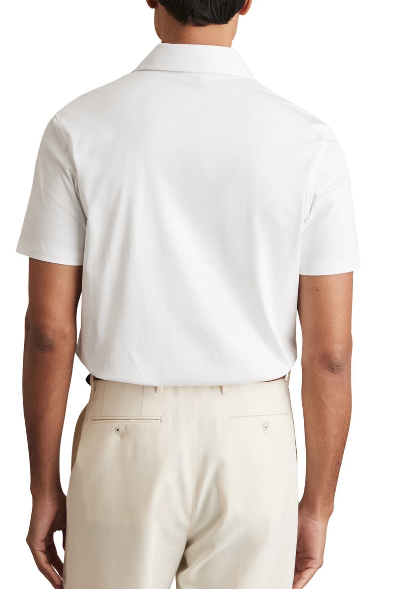 Earl Solid Cotton Polo, Alternate, color, WHITE