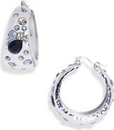 Oscar de la Renta Mixed Crystal Hoop Earrings