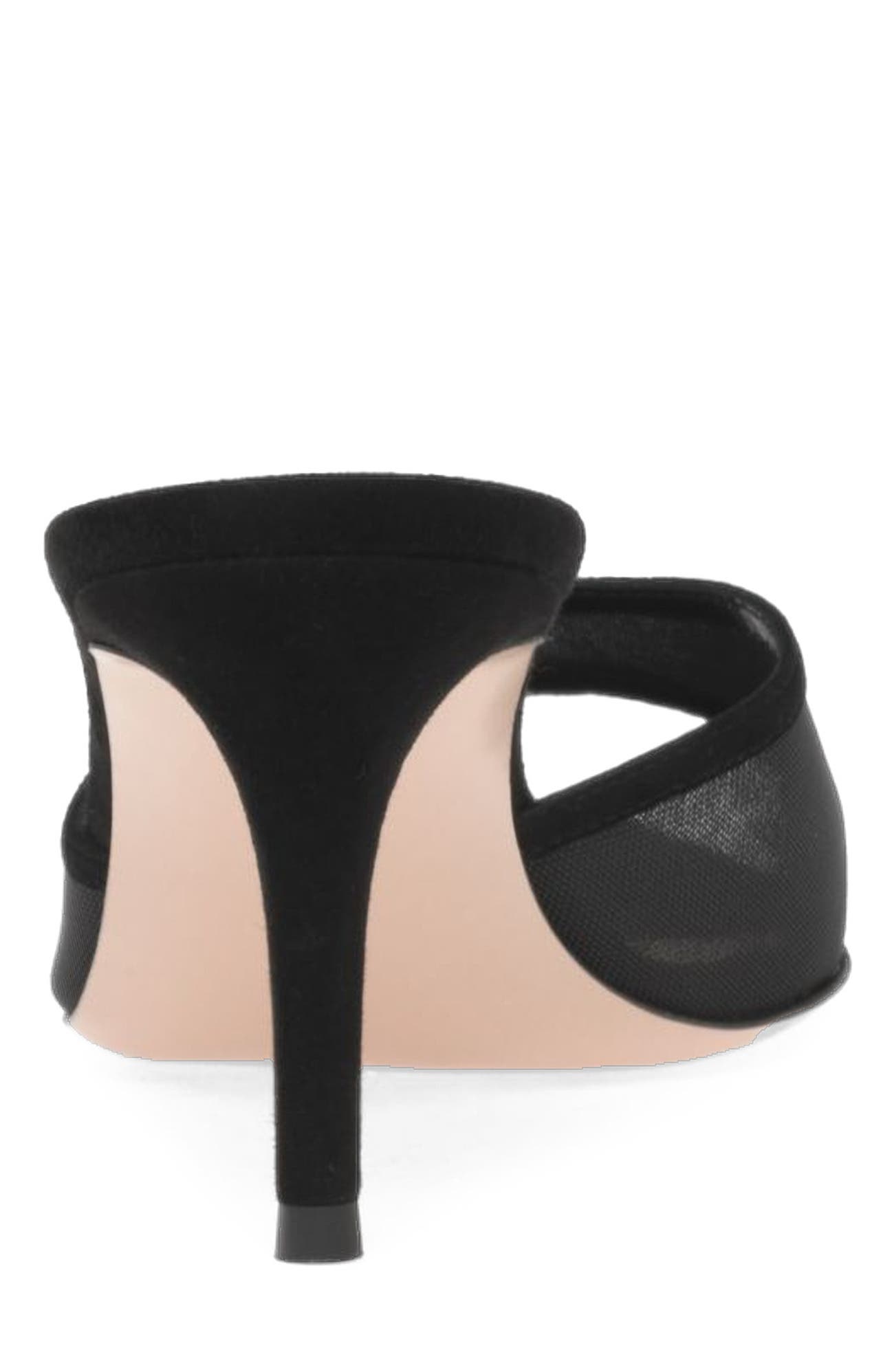 Dorotea Mule 70, Alternate, color, Black Fabric and Suede
