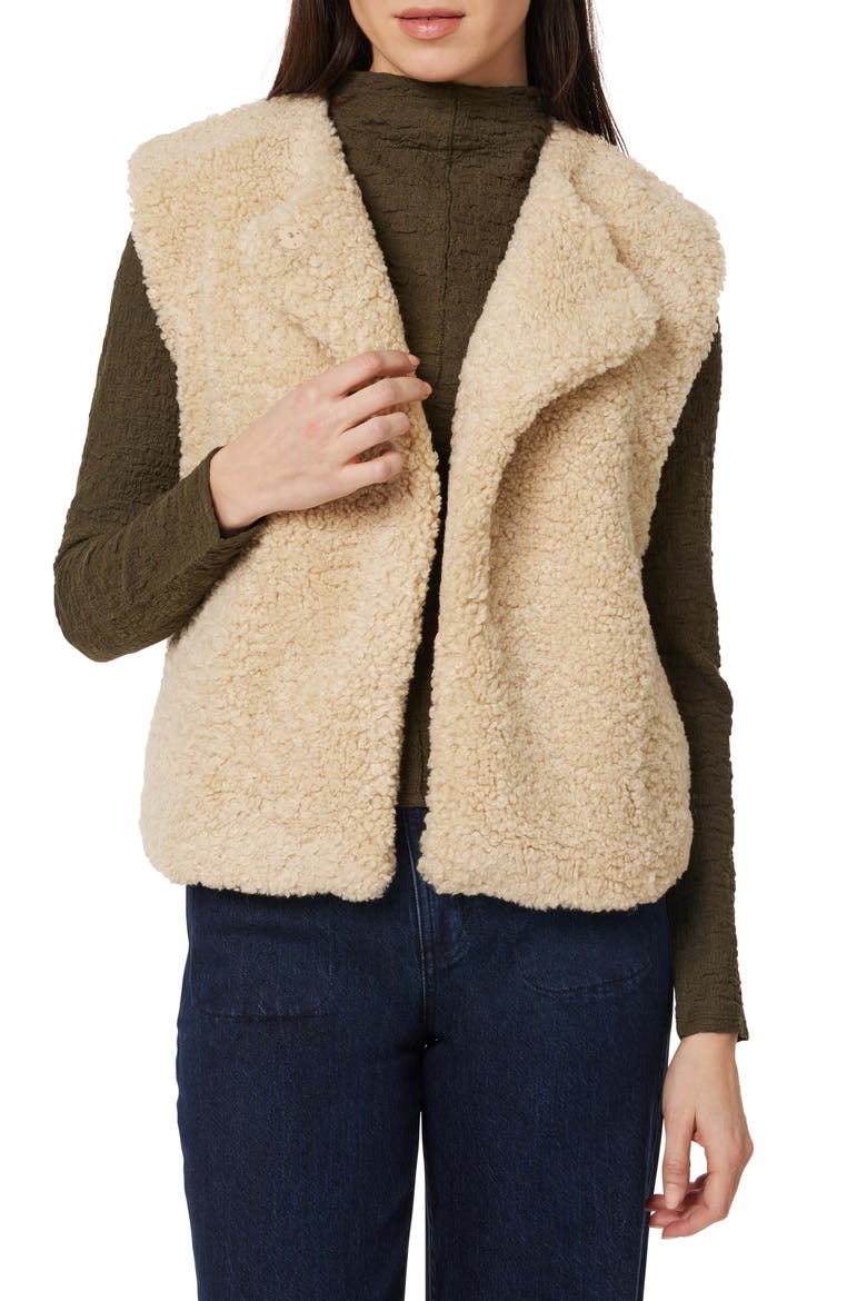 Faux Shearling Vest, Main, color, NATURAL