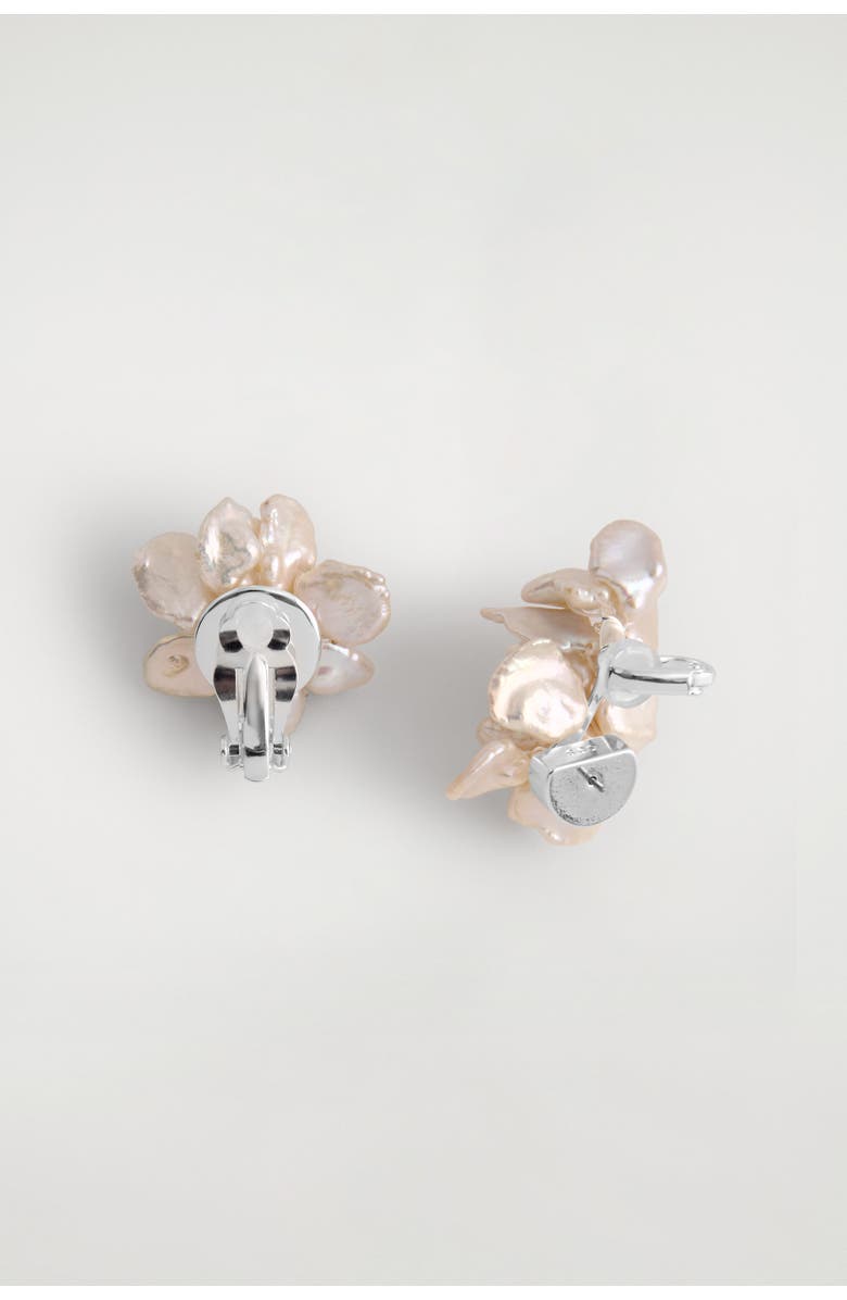 COS Mismatched Clustered Pearl Earrings, Alternate, color, Silver