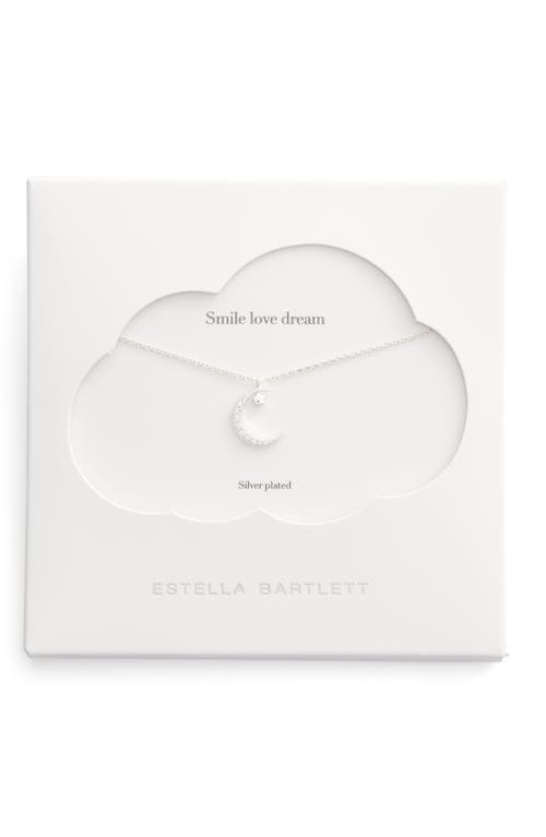 Estella Bartlett Smile Love Dream Moon & Star Pendant Necklace In Metallic