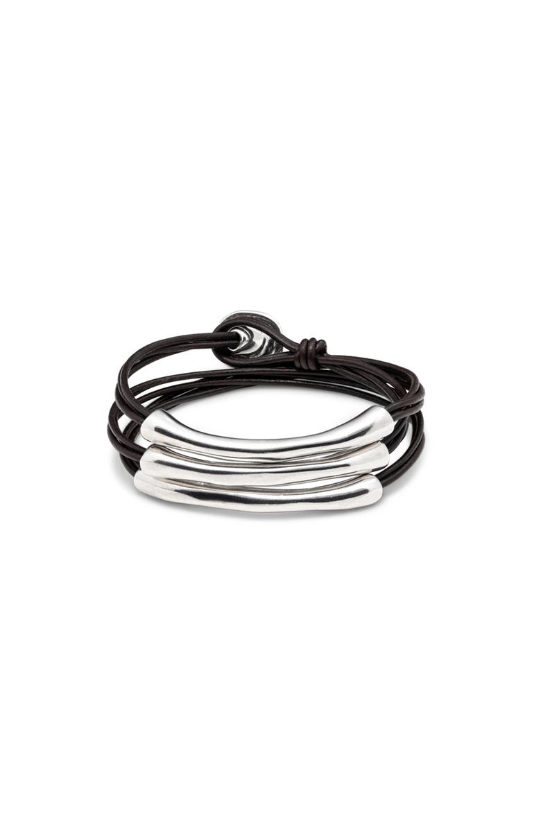 UNODE50 Trine Link Bracelet, Main, color, Silver