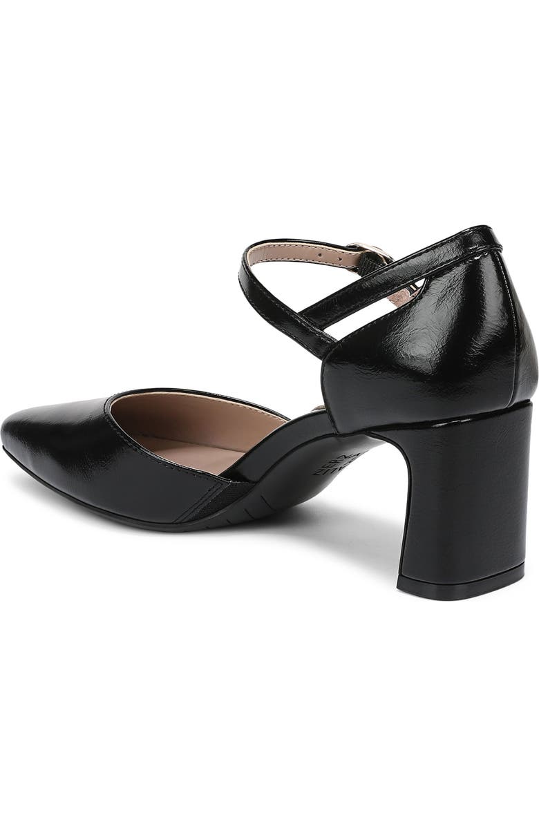 Naturalizer Yasmin Ankle Strap Dress Pump - Wide Width Available, Alternate, color, Black Faux Leather