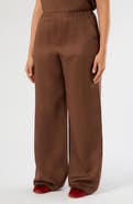 Marina Rinaldi Rocco Linen Pull-On Wide Leg Pants