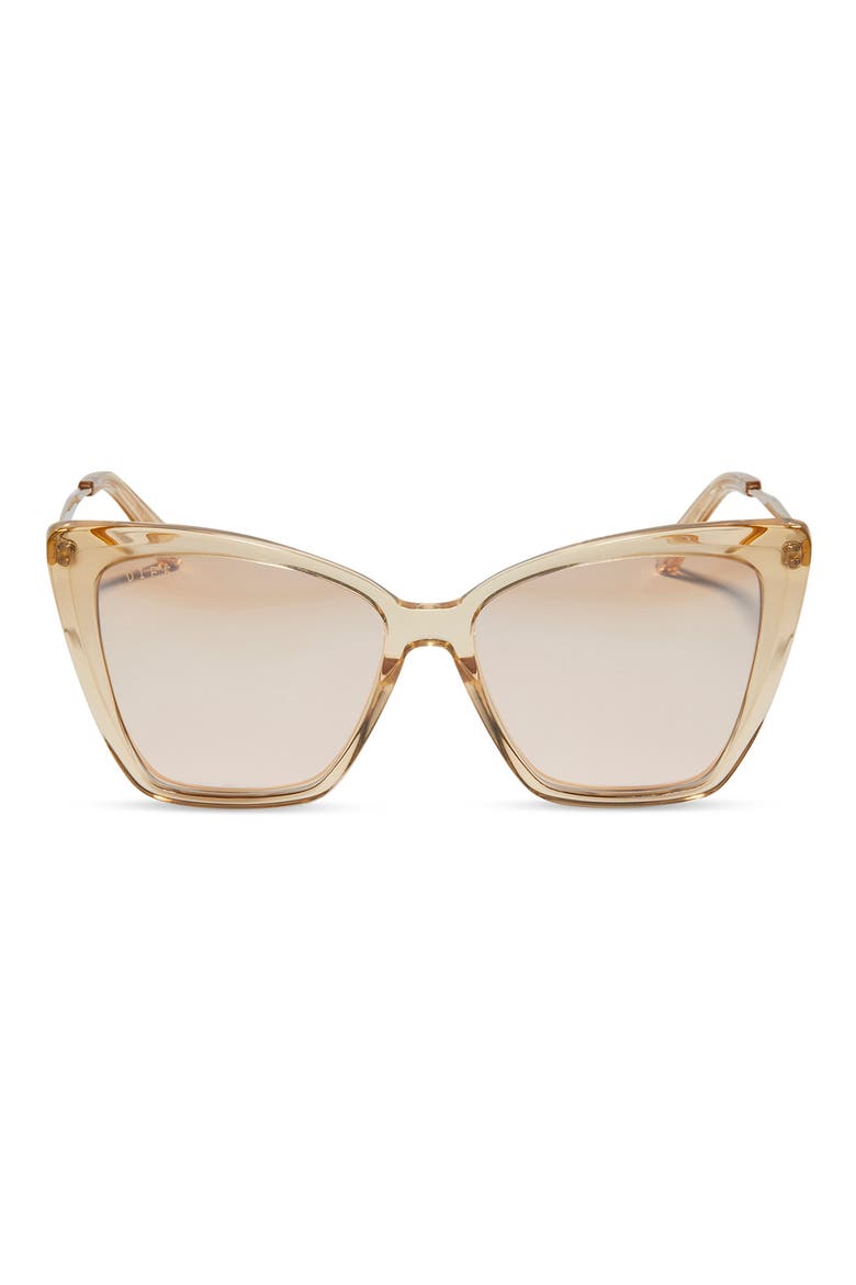 Becky II 56mm Cat Eye Sunglasses, Main, color, HONEY CRYSTAL FLASH